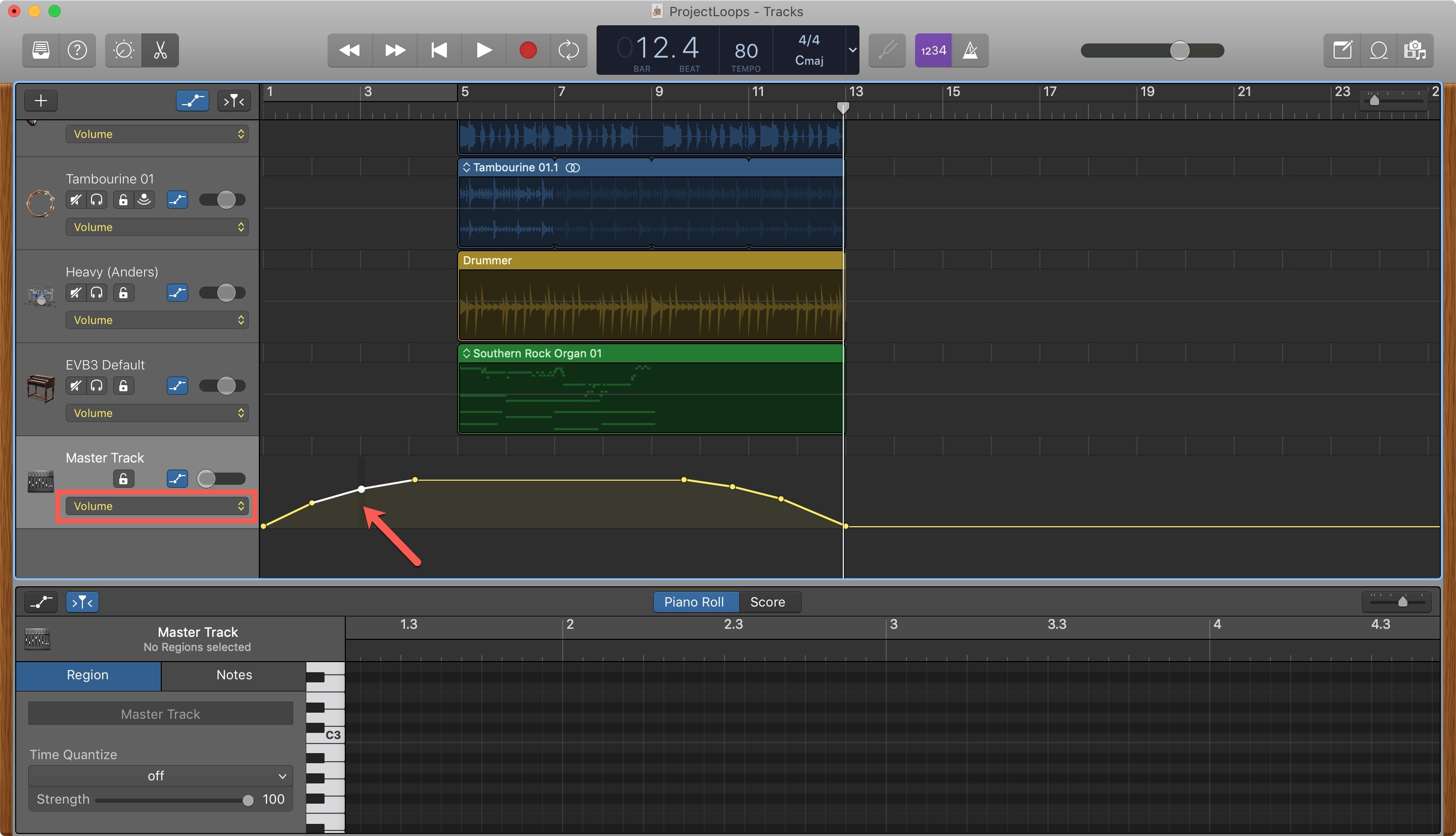 Create Fade In GarageBand Mac