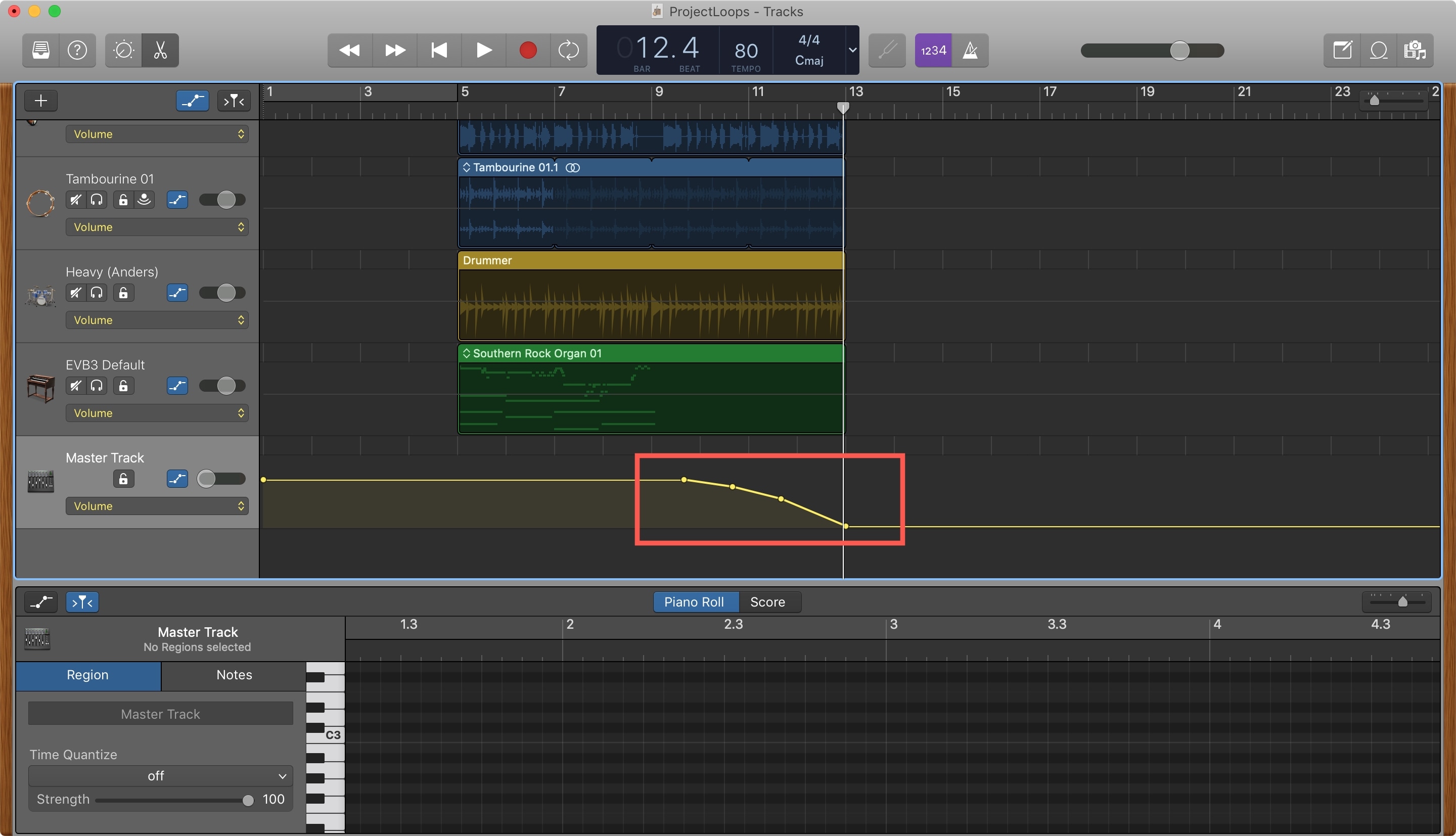 Create Fade Out GarageBand Mac