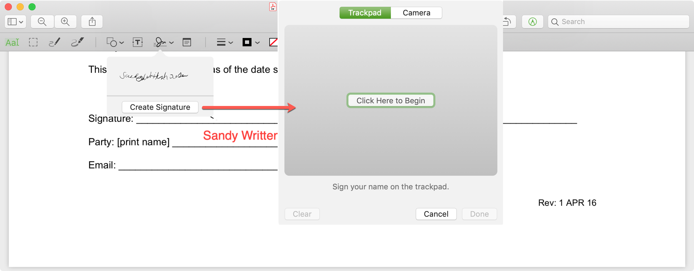 Create Signature in Preview on Mac