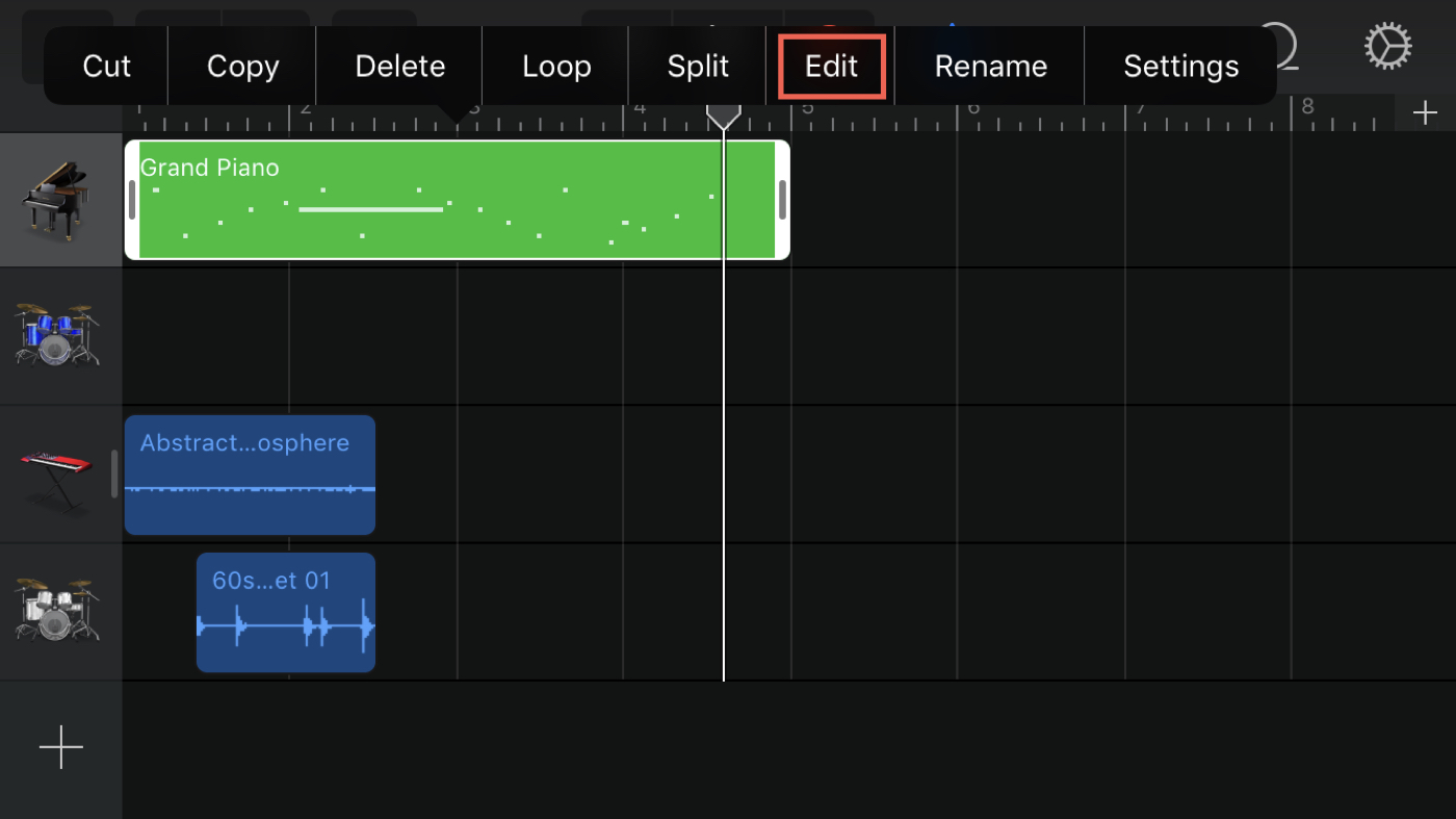 Edit Note GarageBand iPhone