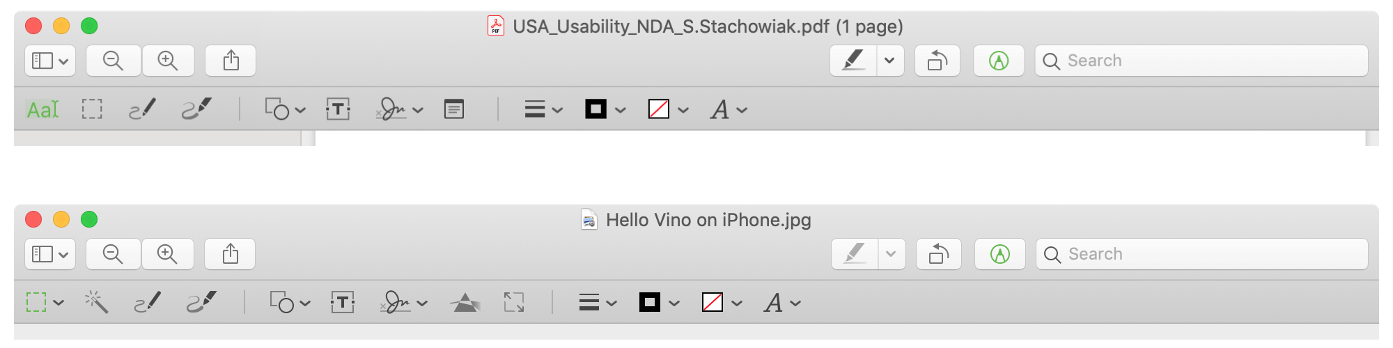 Markup Toolbar in Preview on Mac