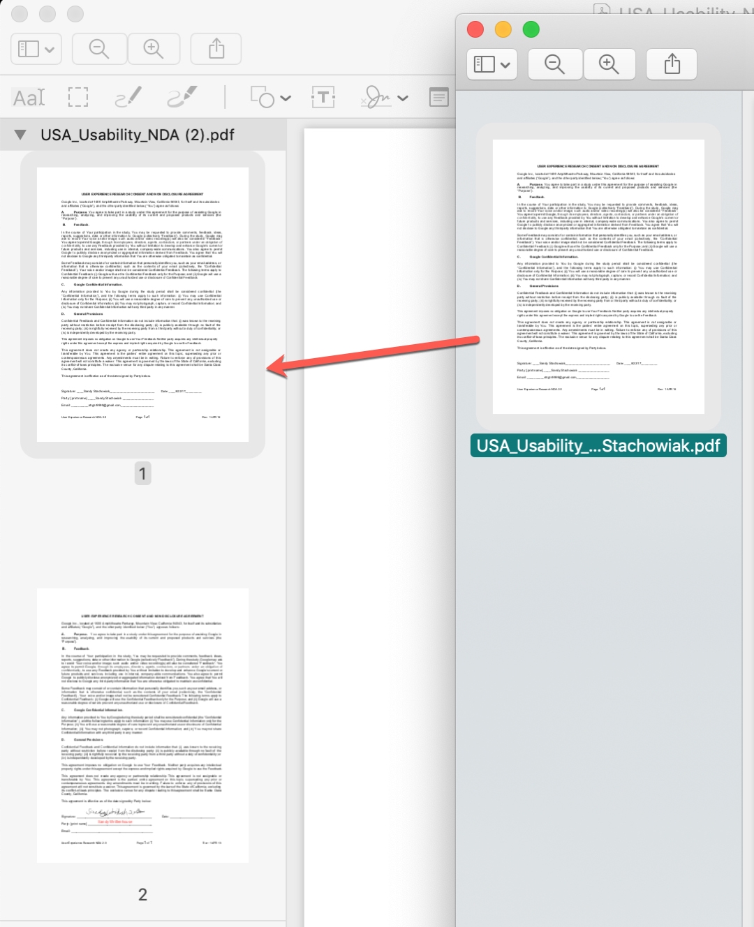 Merge PDF Pages in Preview on Mac