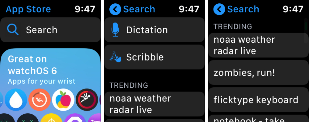 Apple Watch App Store Search