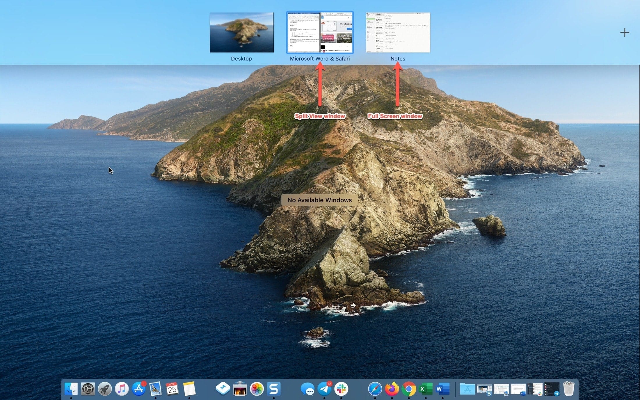 Split View and Full Screen Mission Control 