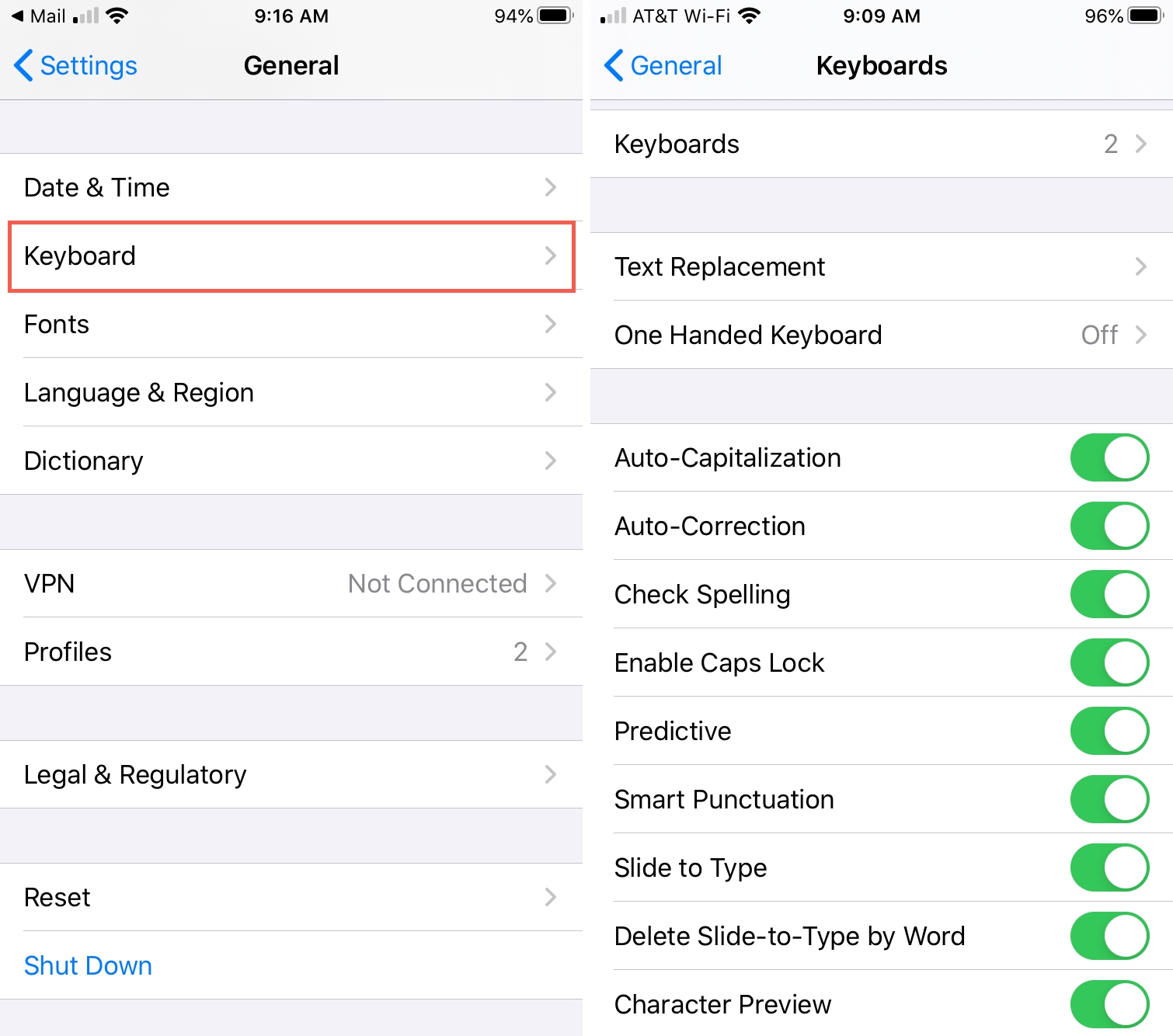 Customize iPhone Keyboard settings