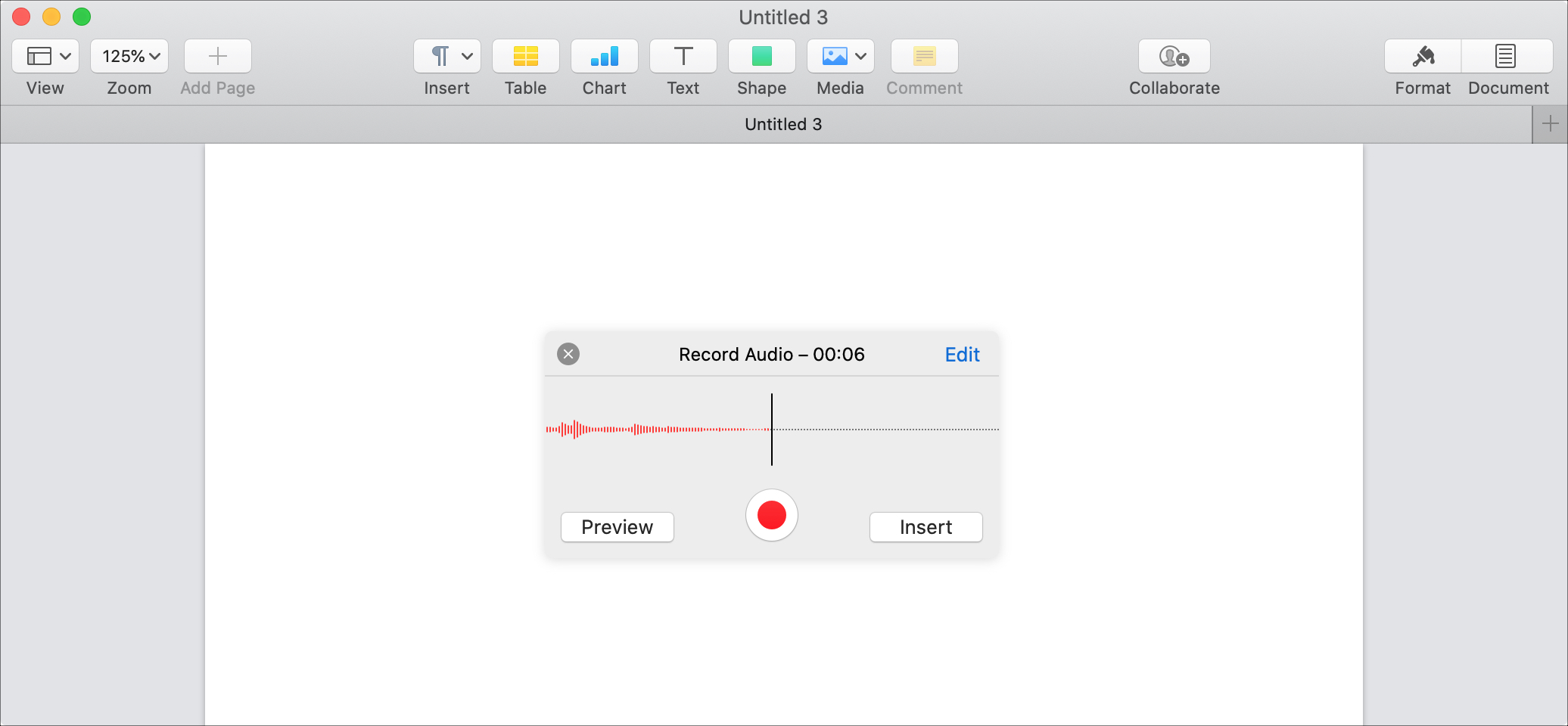 Audio Recording Options Pages Mac