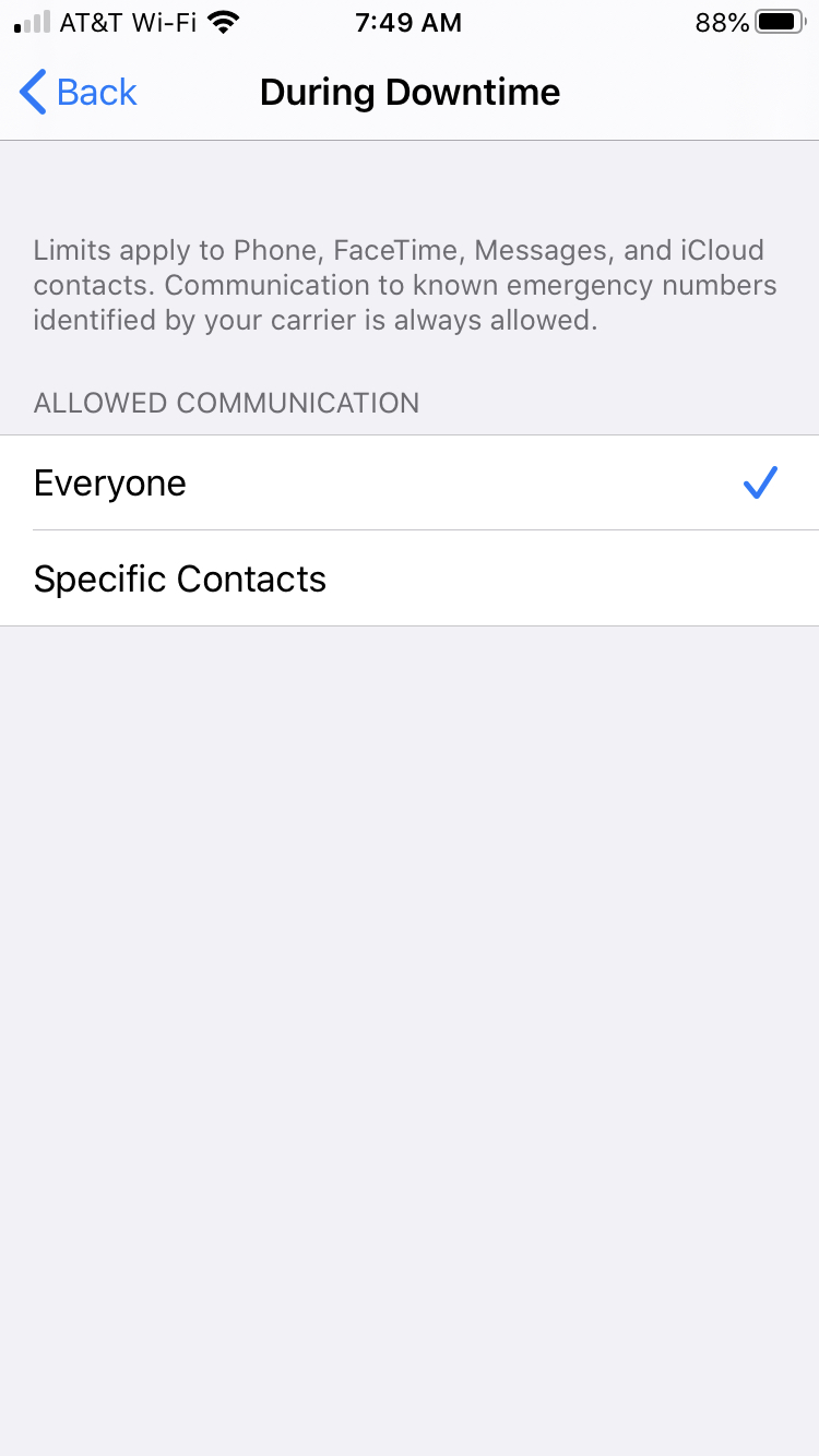 Communication Limits during Downtime