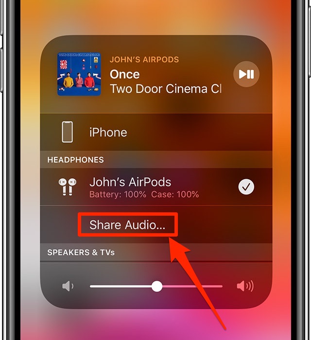share audio iPhone