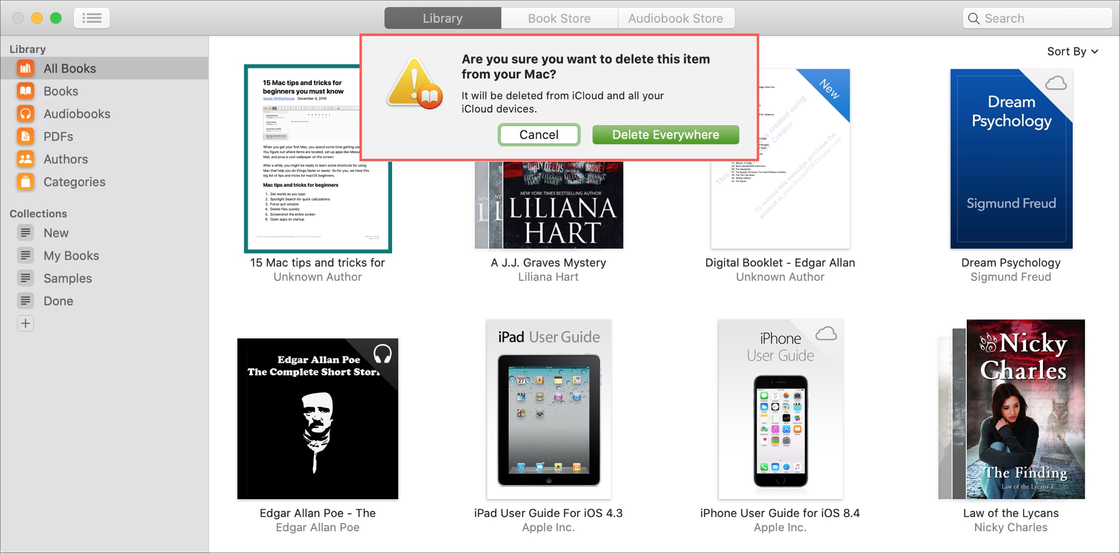 Books Mac Delete Everywhere Confirm