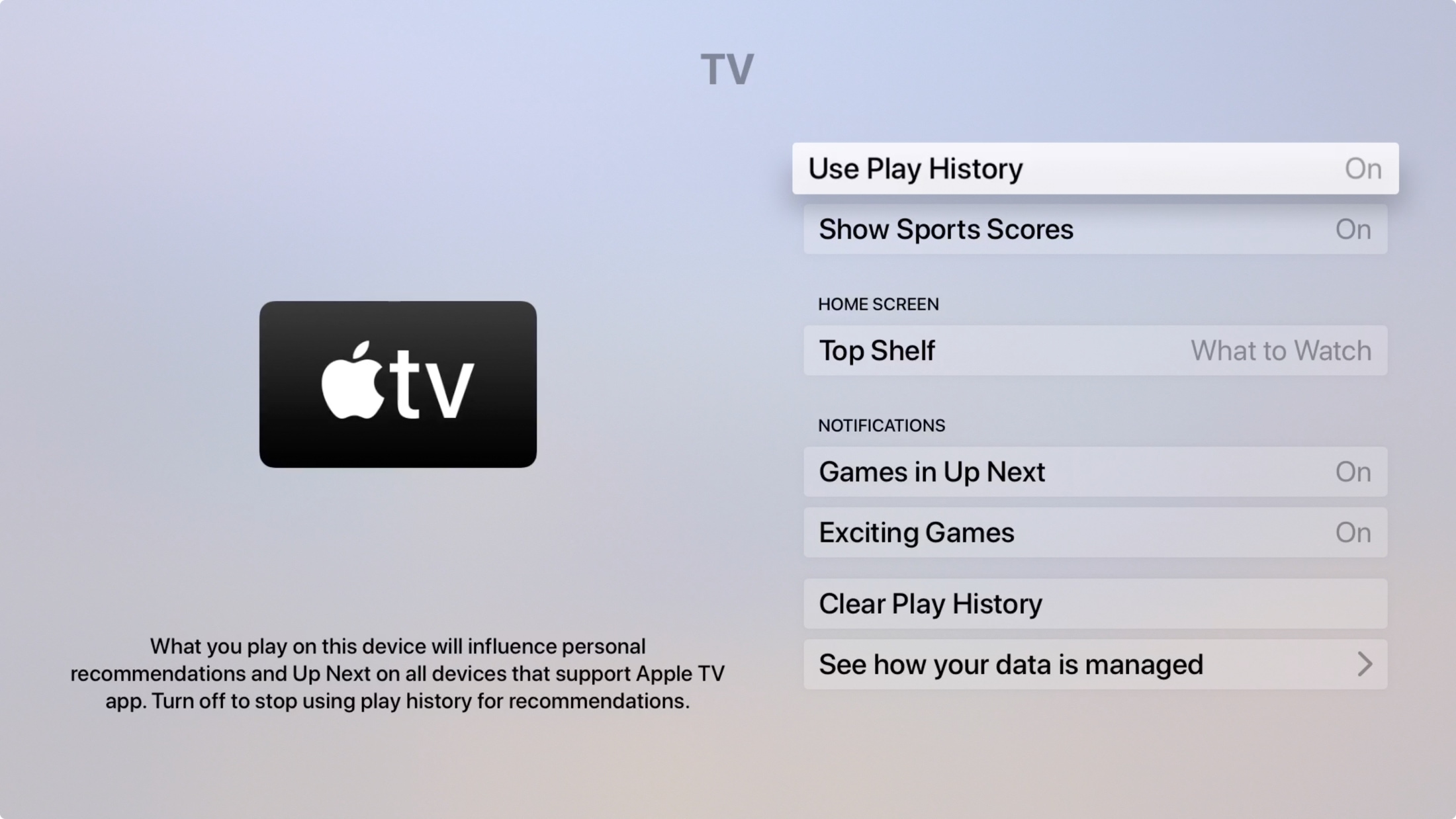 Apple TV TV app