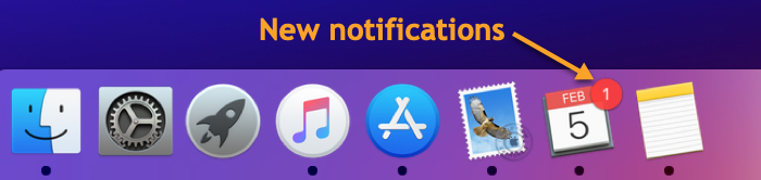 Calendar Mac Notifications Dock