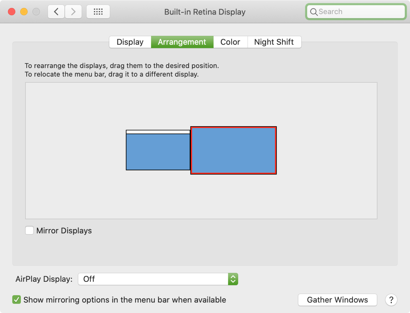 Mac External Displays Arrangment