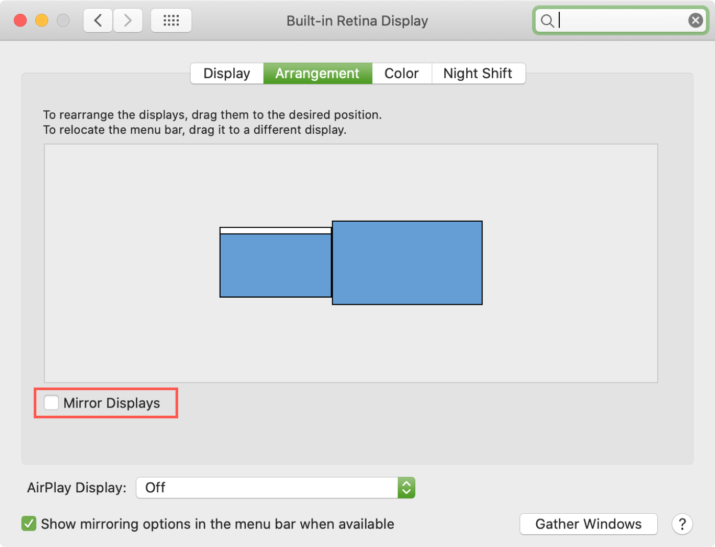 Mac External Displays Mirror Displays
