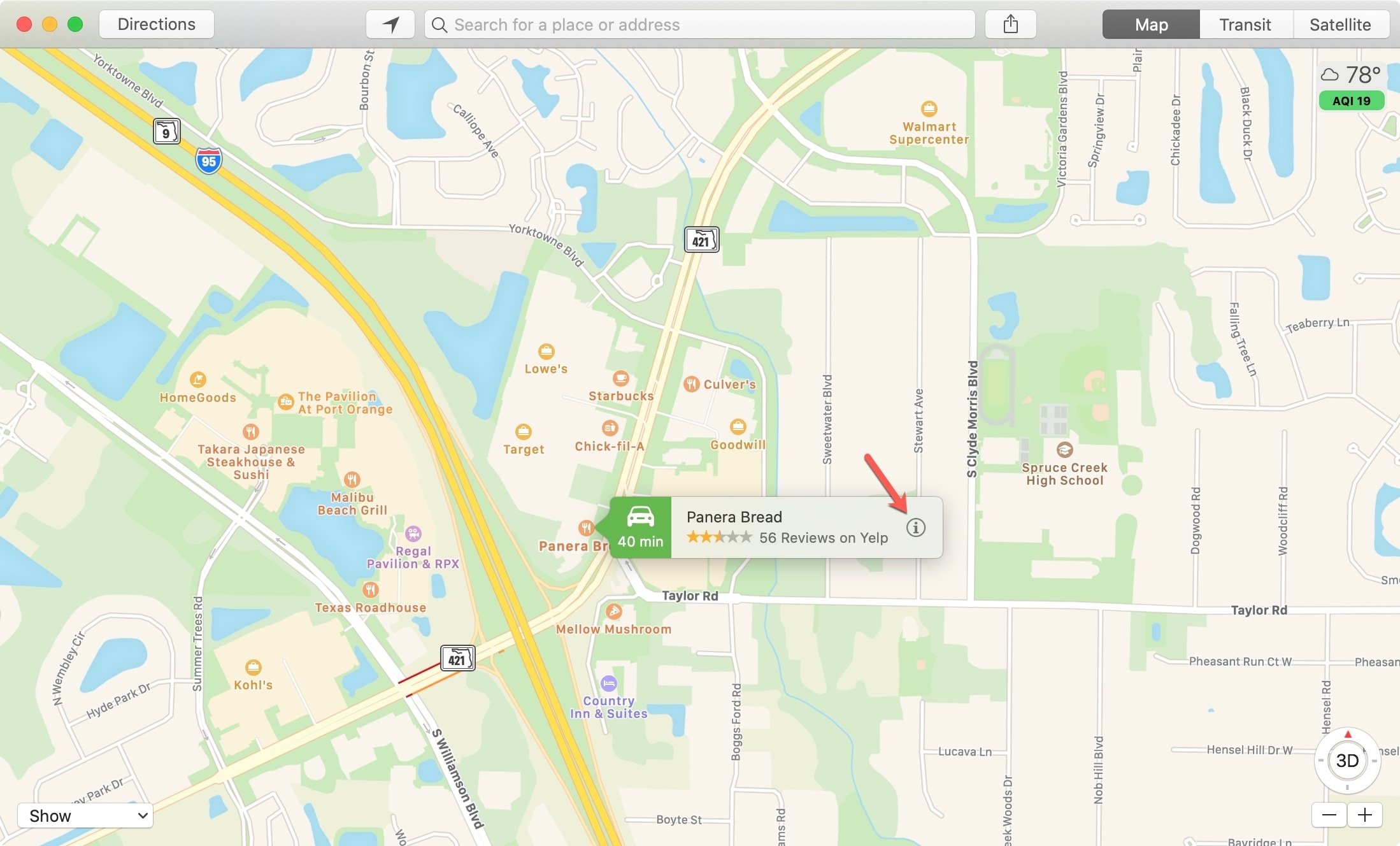 Maps Location Information Mac