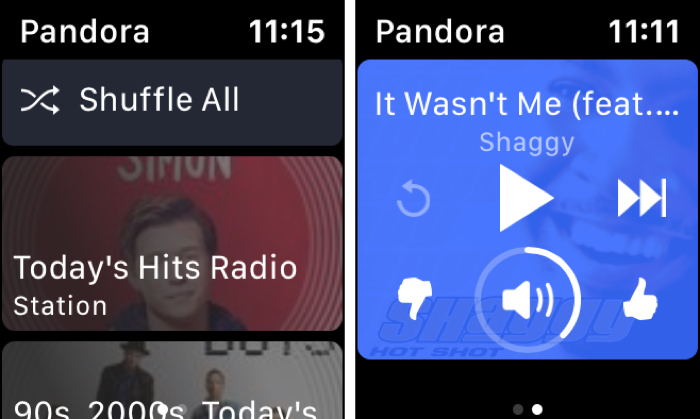 Pandora on Apple Watch