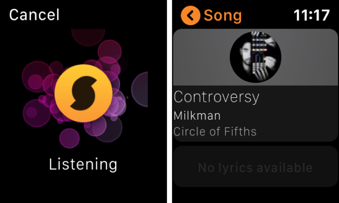 SoundHound on Apple Watch