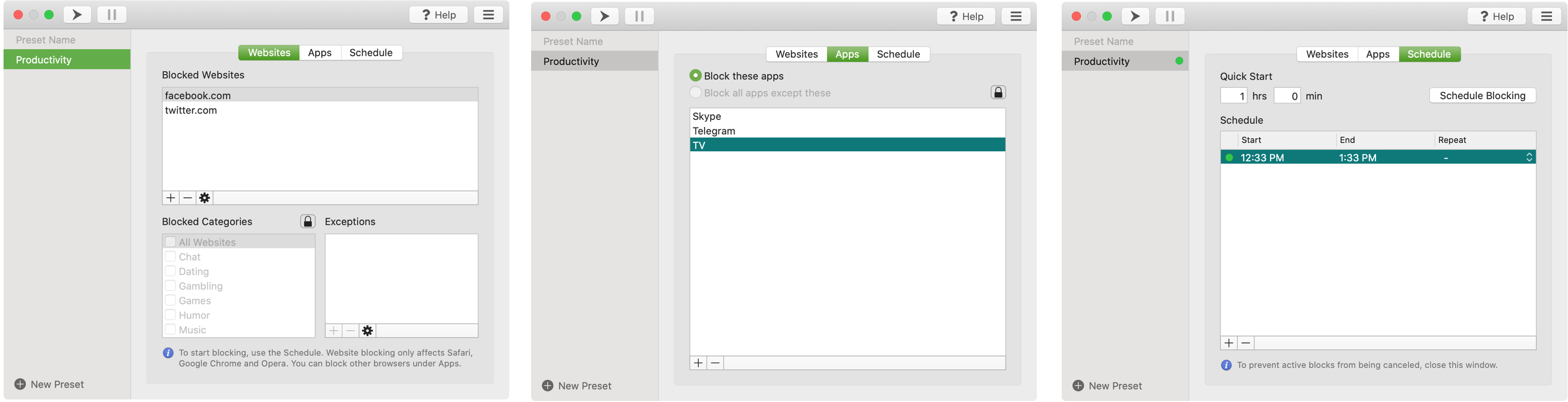 1Focus app on Mac