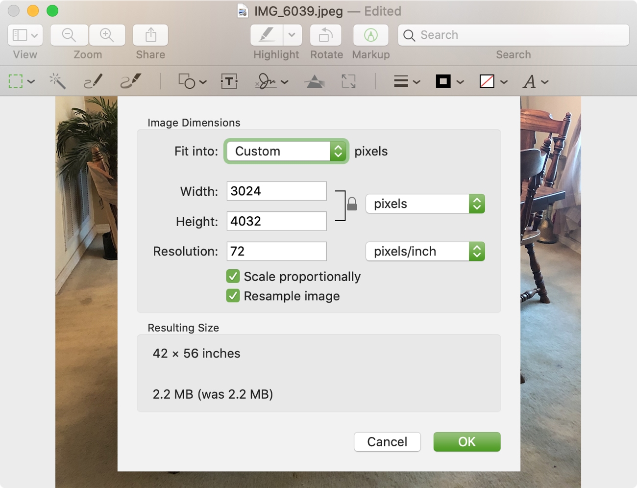 Preview Size Adjust Tool