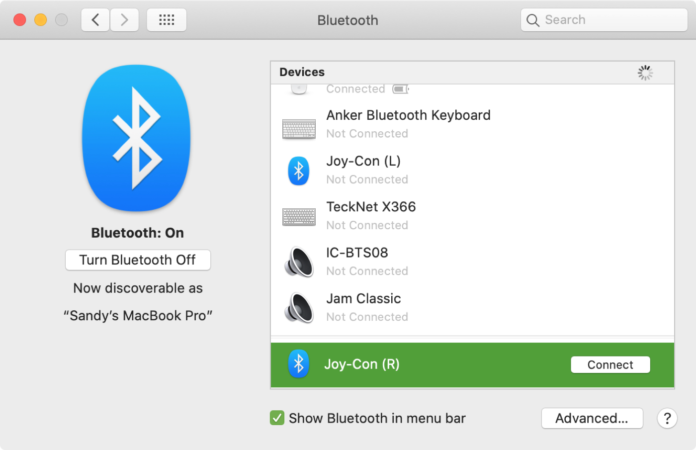 Connect Joy Con Controllers to Mac