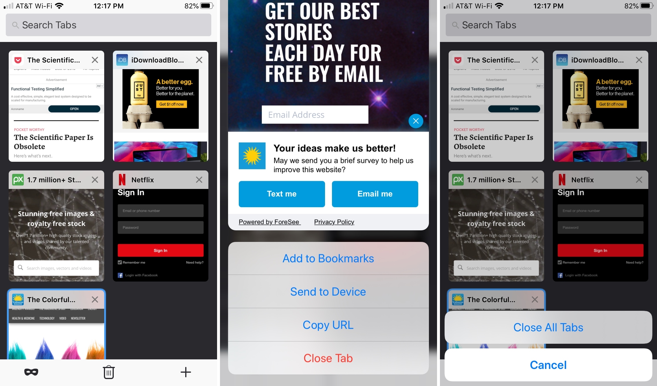 Firefox Organize Tabs iPhone