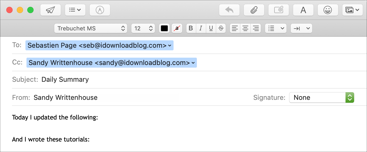 New Mail from Automator Calendar Alarm