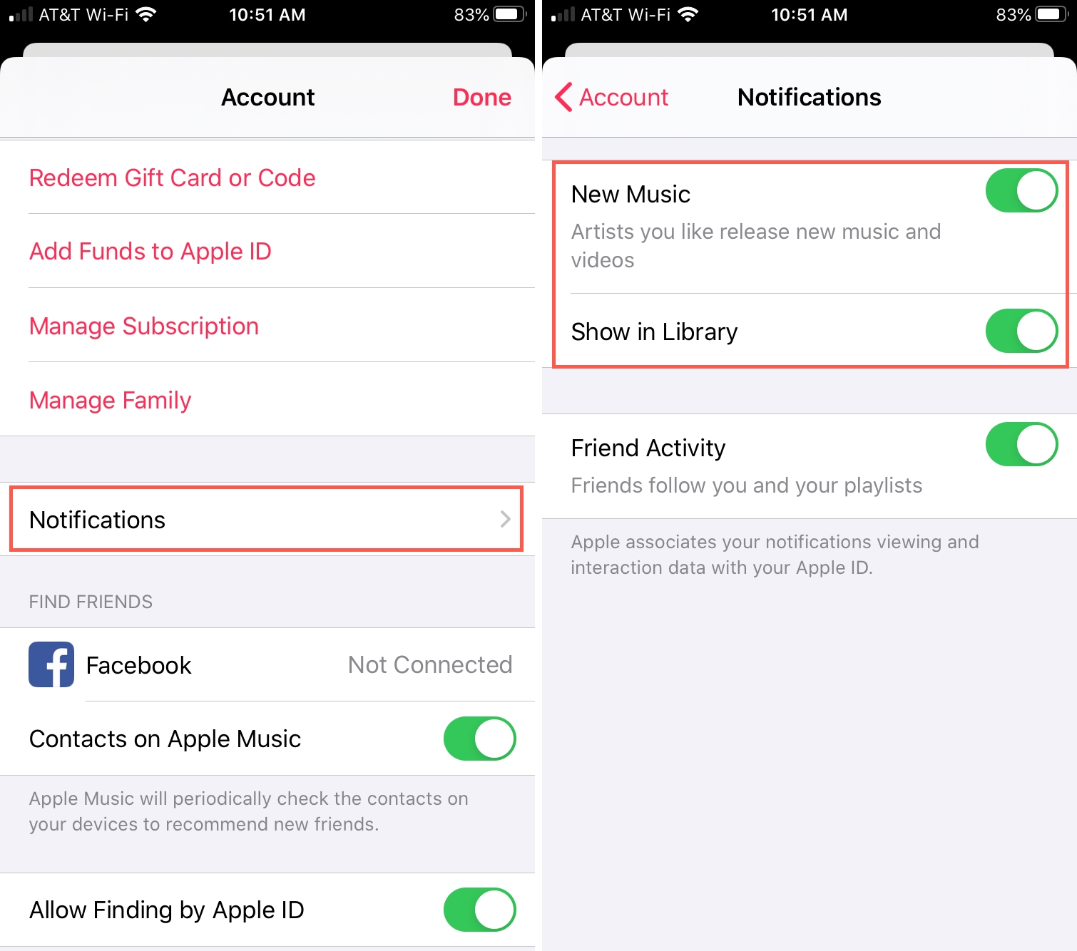 New Release Notifications Music Library