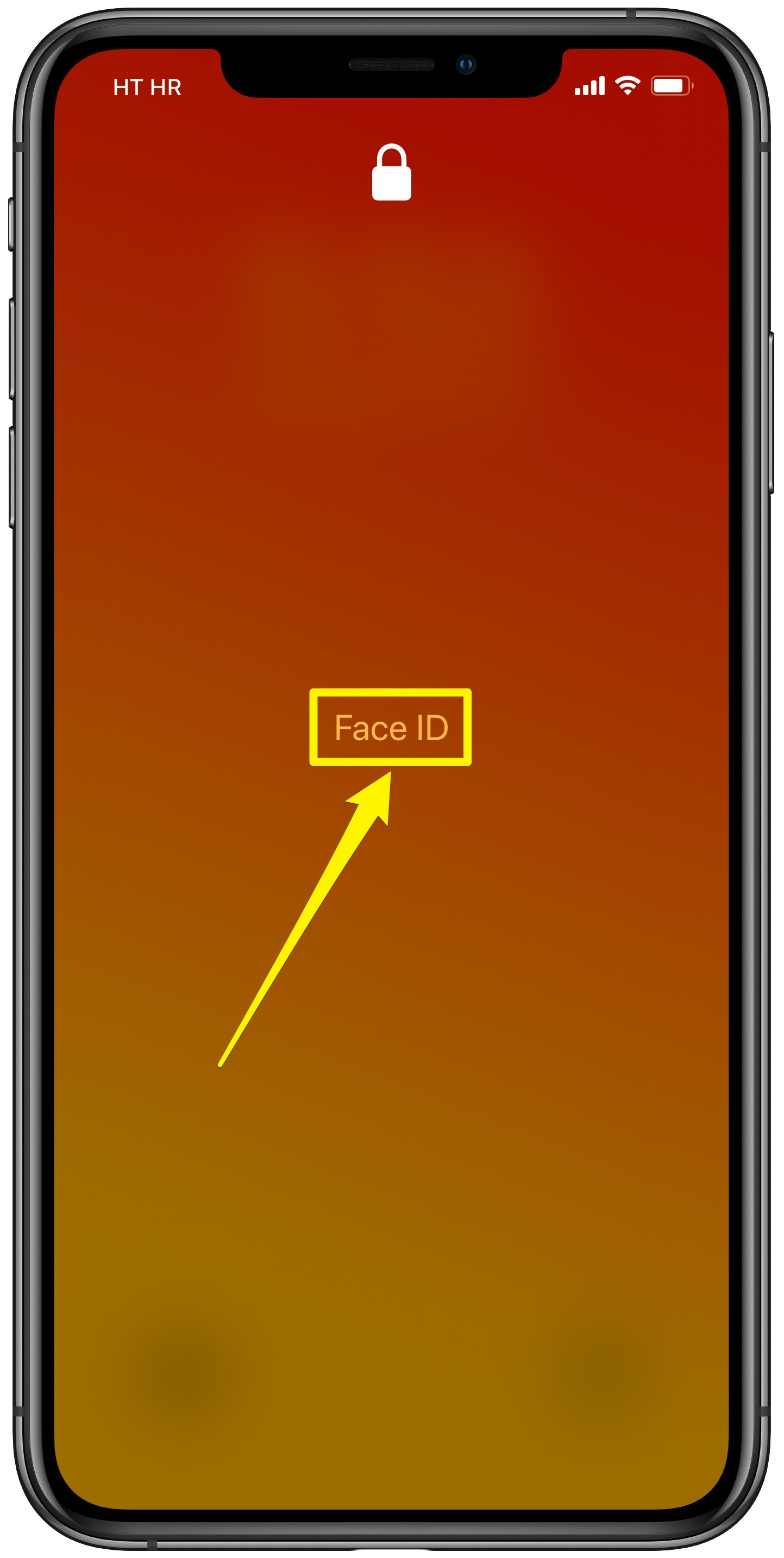 Face ID scan in progress