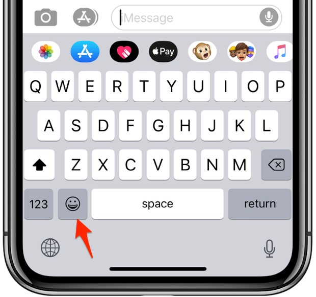 Emoji picker iPhone