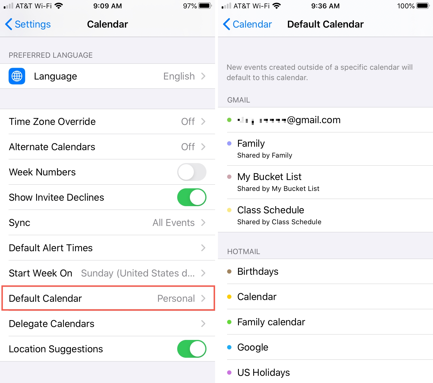 How to set your default Calendar account on iPhone iPad and Mac Mid