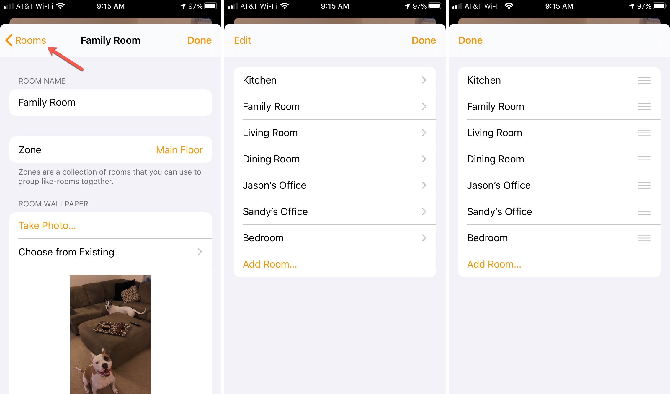 How to change the order of your rooms in the Home app | Mid Atlantic