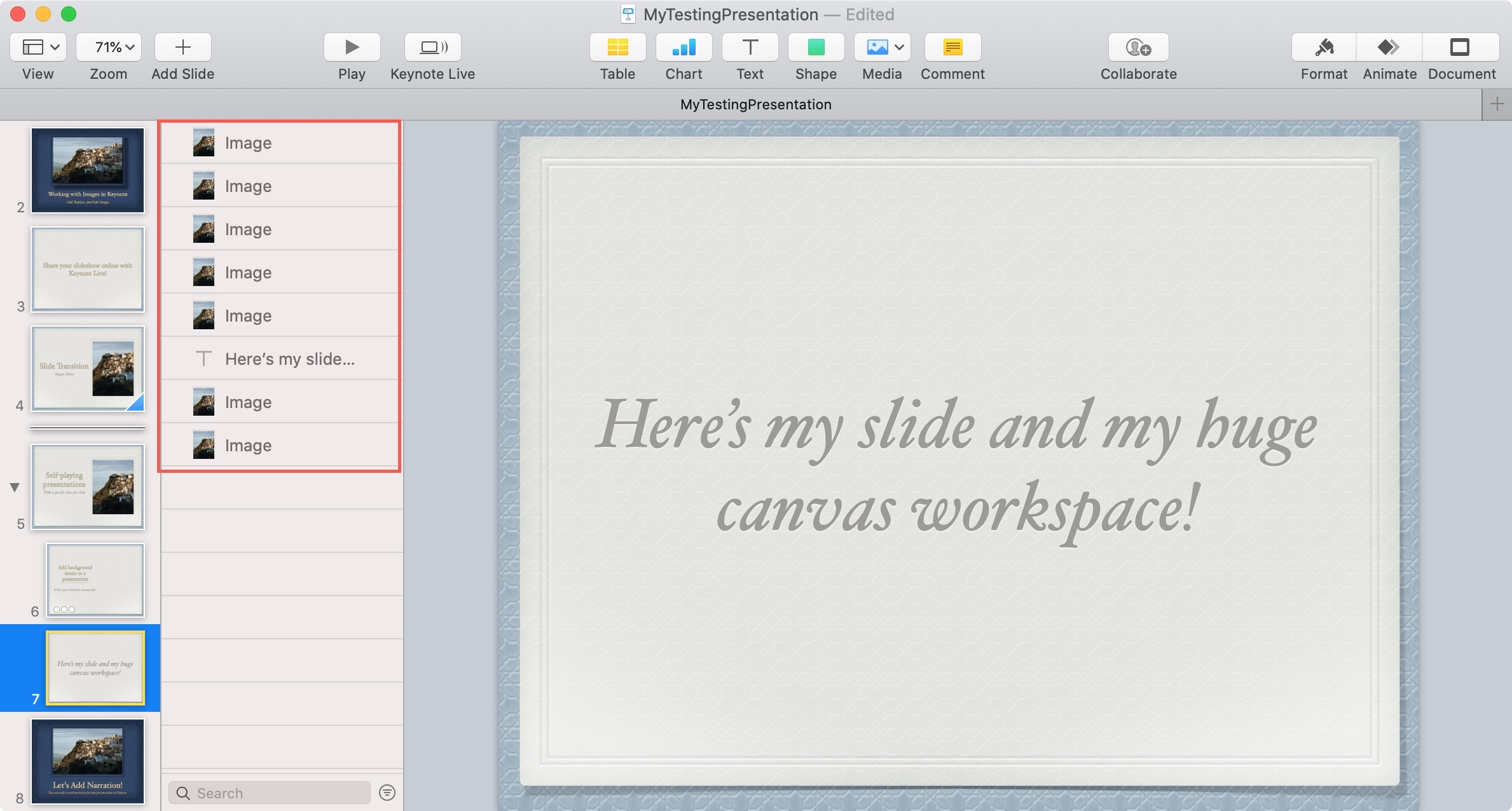 How to add more workspace around a slide in Keynote on Mac Mid Atlantic Consulting Blog