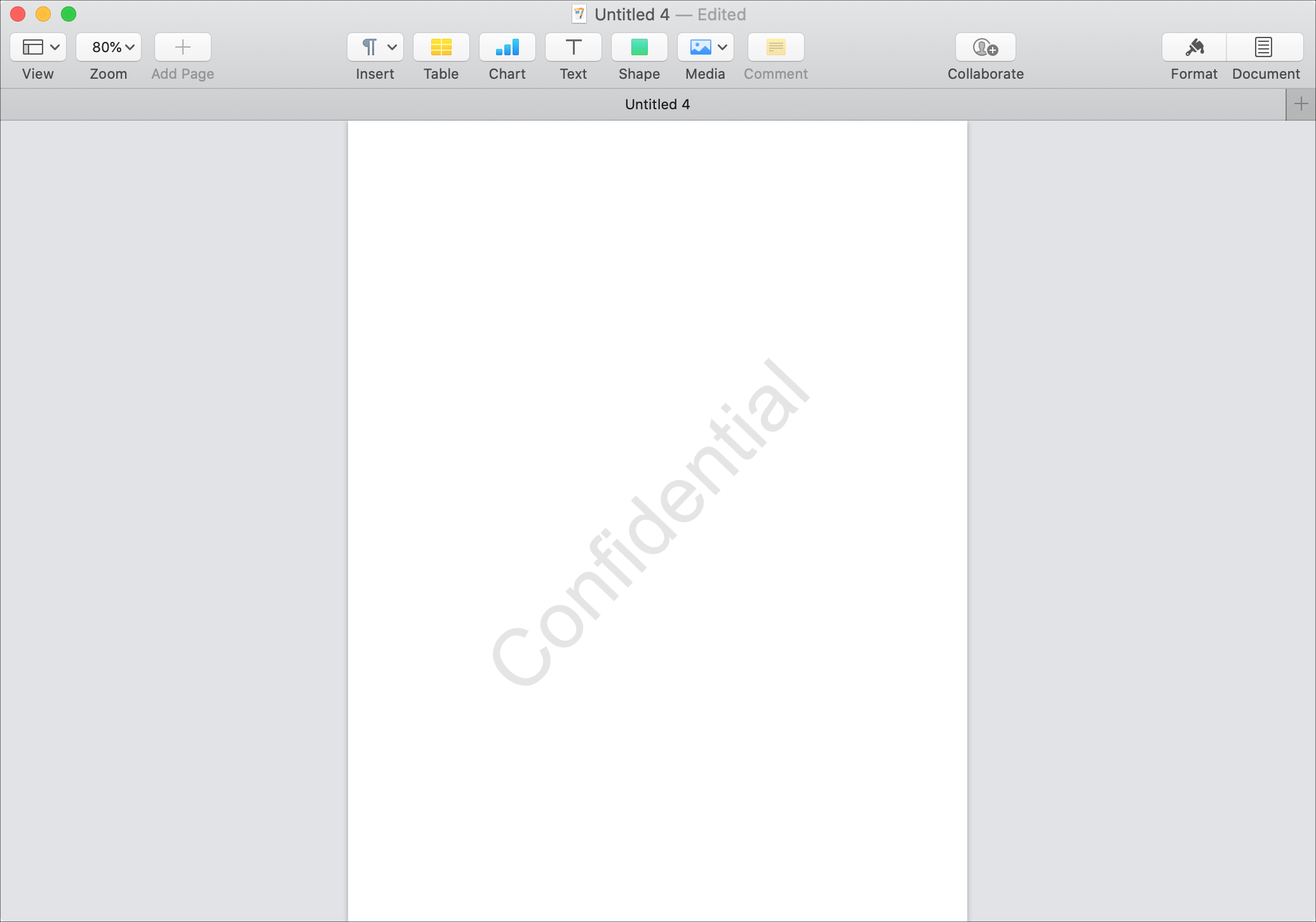 Add Watermark Pages Mac Confidential