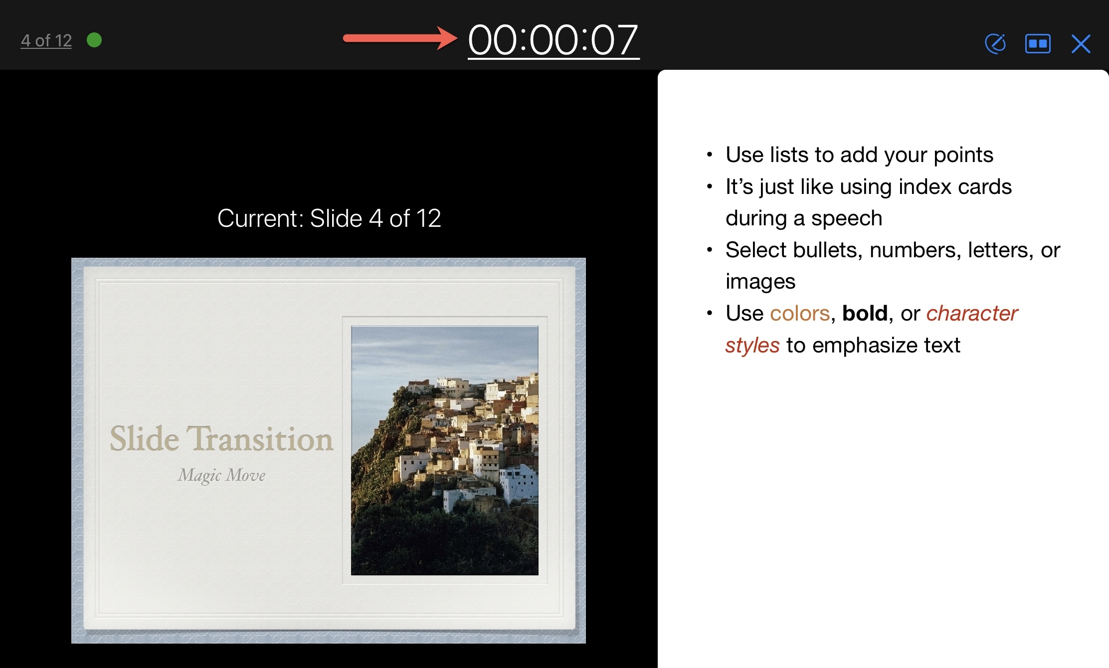 How to customize the presenter display in Keynote Mid Atlantic