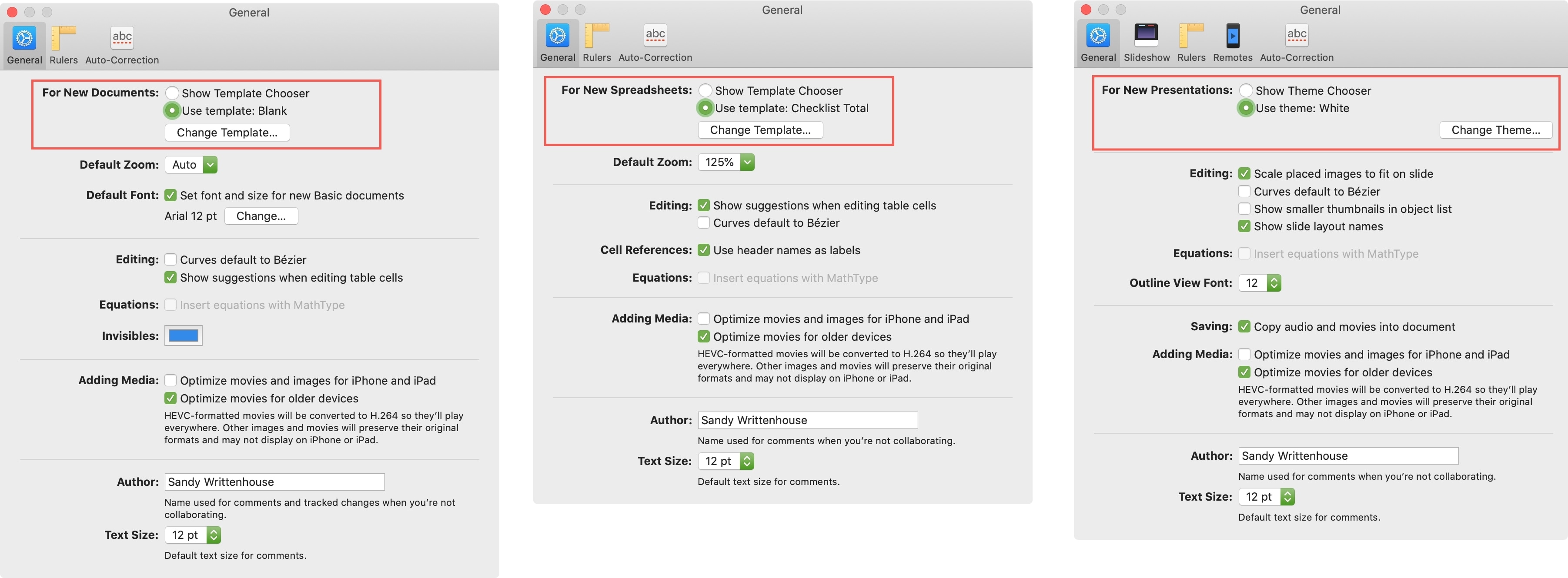 For New Documents Spreadsheets Presentations
