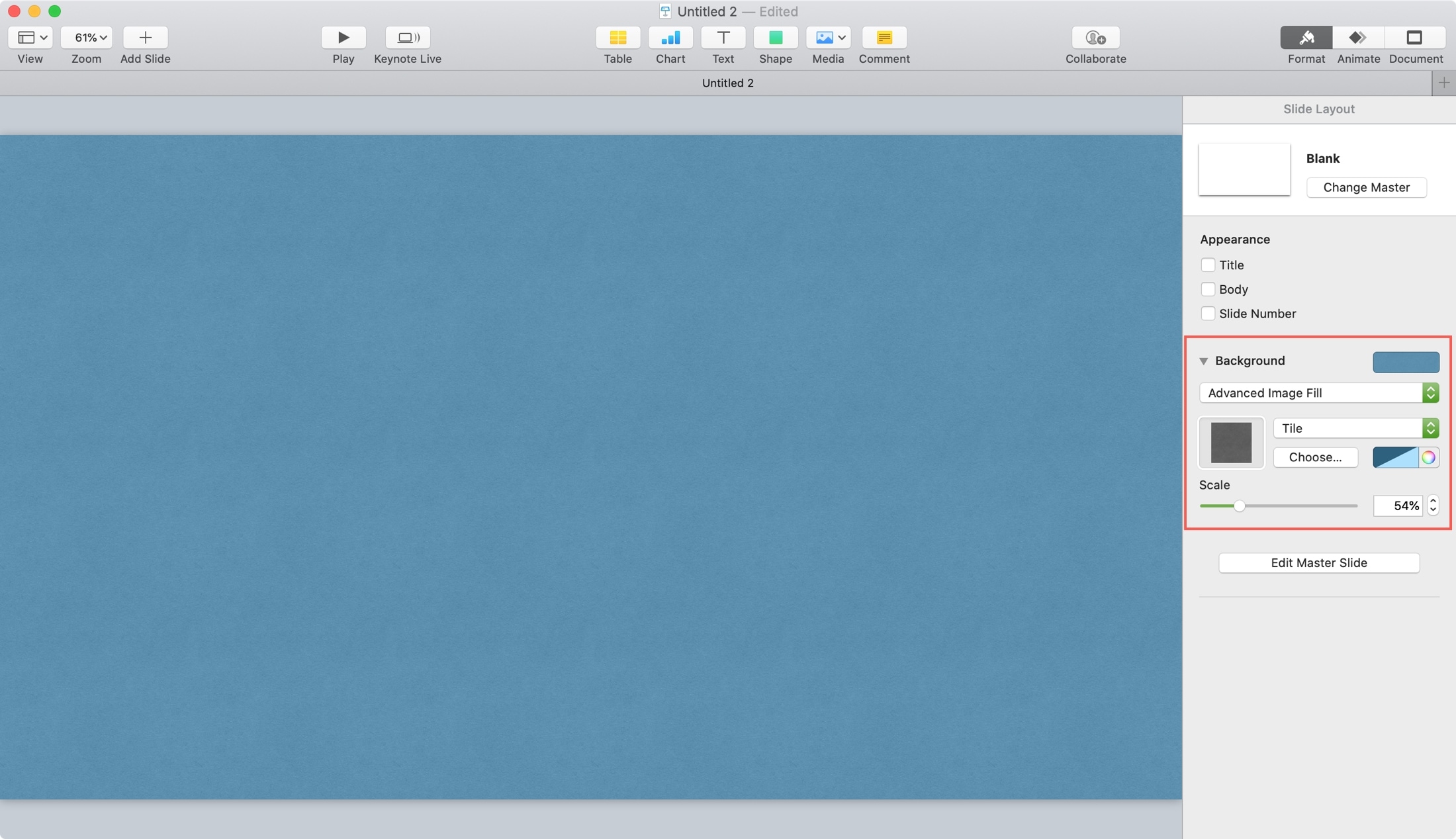 Keynote Advanced Image Background Mac