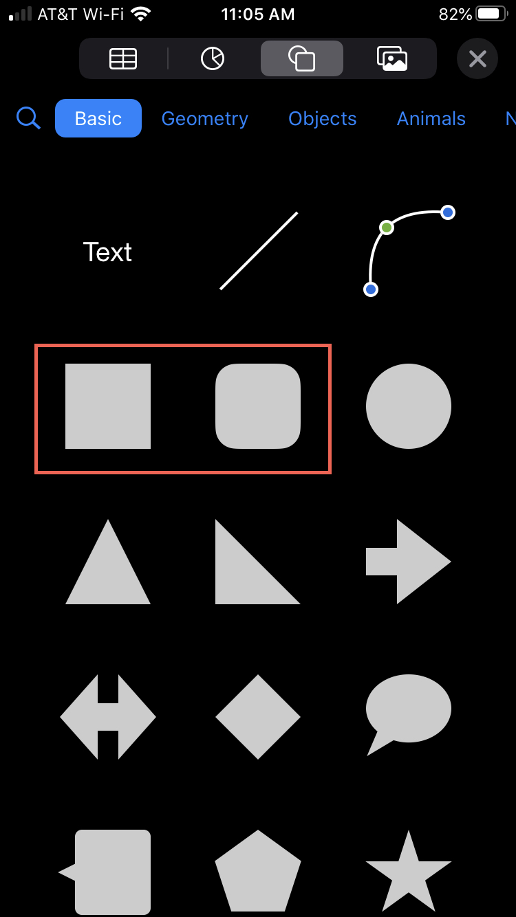 Keynote Slide Border Shape iPhone