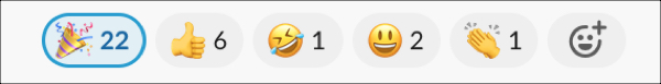 Slack Multiple Reaction Indicators
