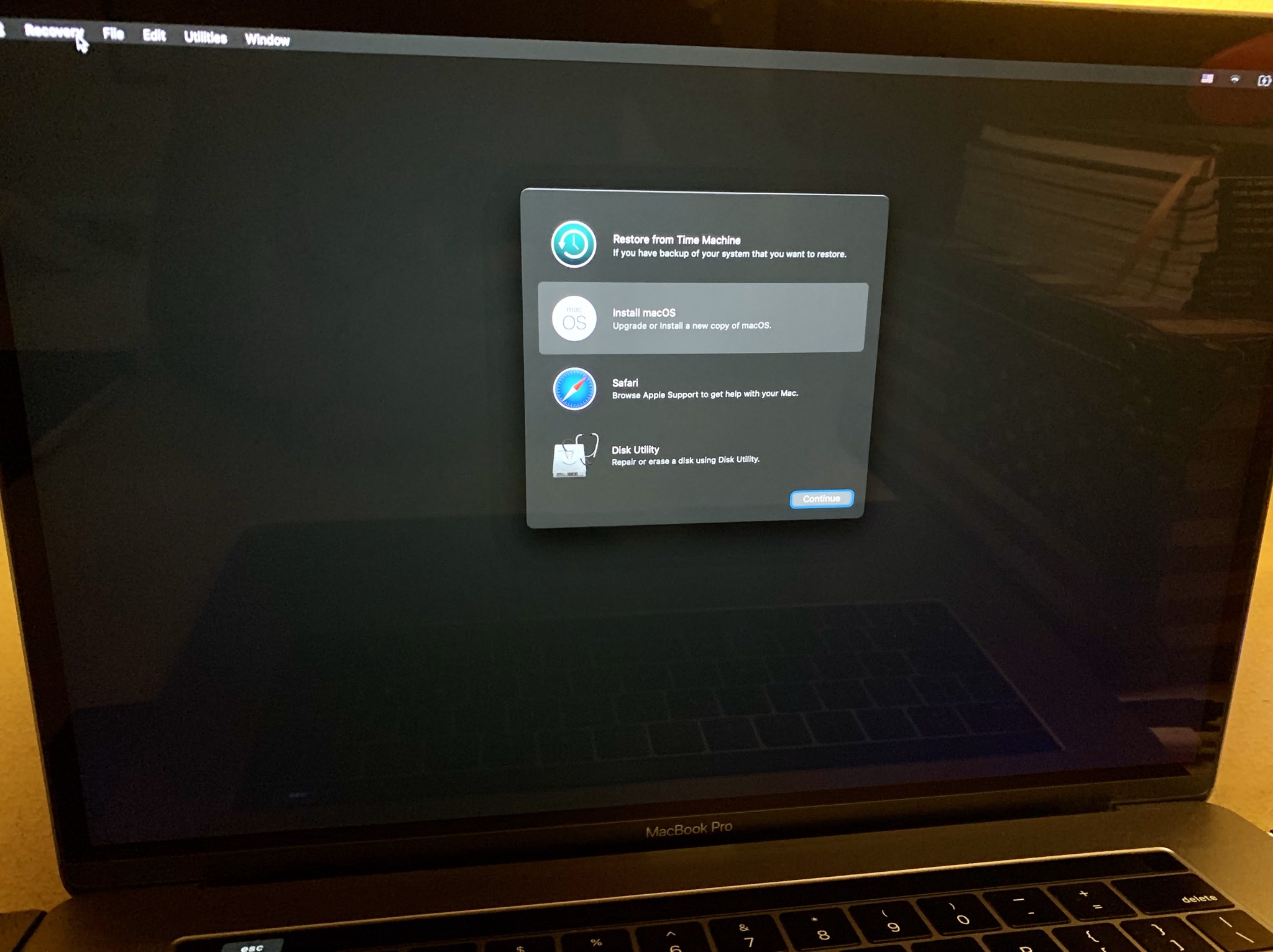 macos boot in recovery mode