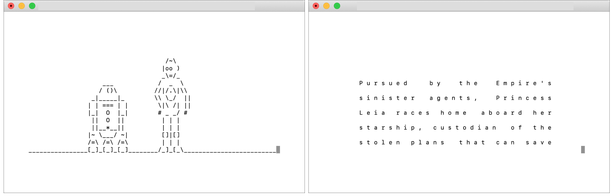 Fun Terminal Commands Star Wars