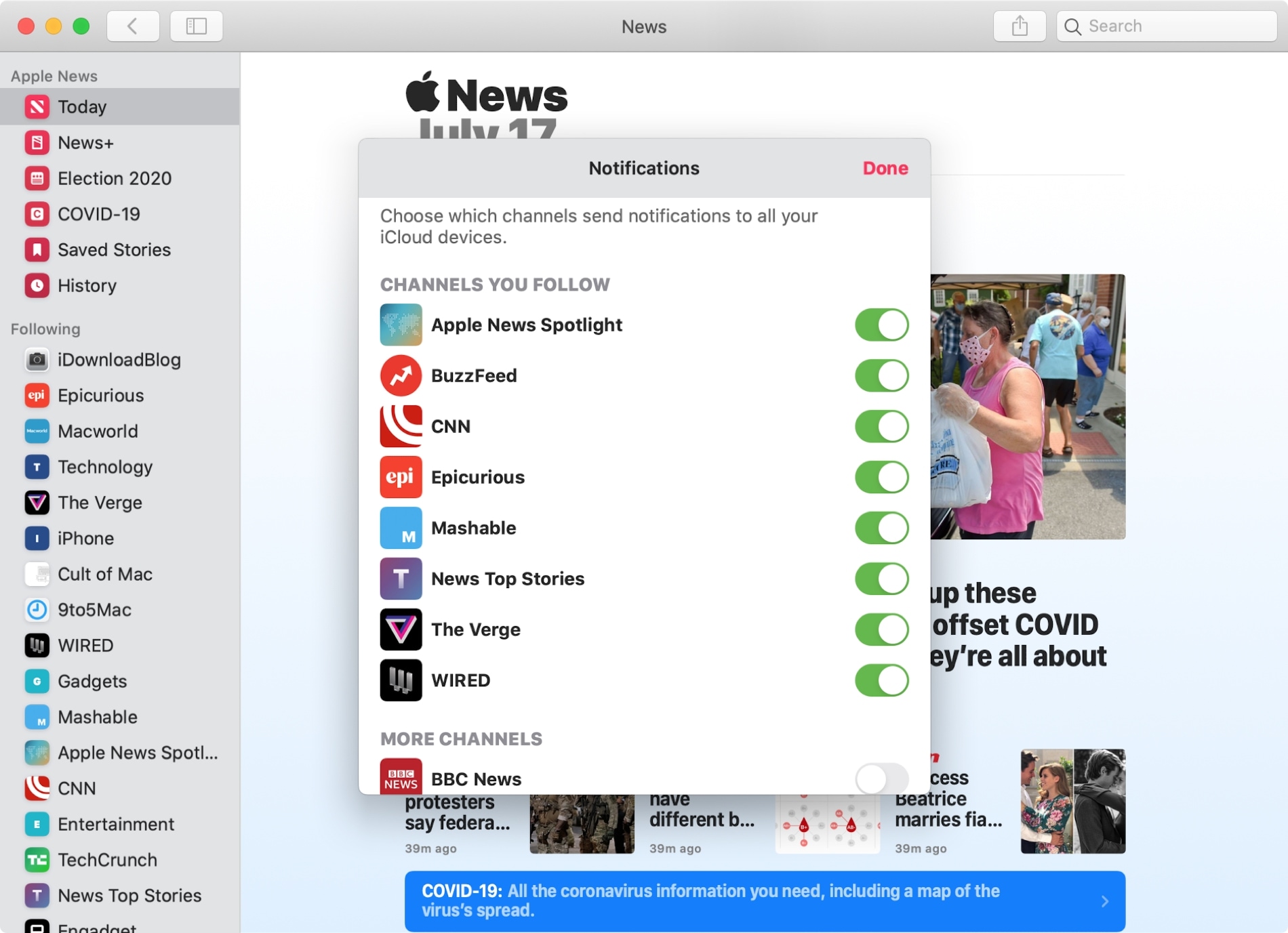 How to customize the Apple News app on your Mac Mid Atlantic