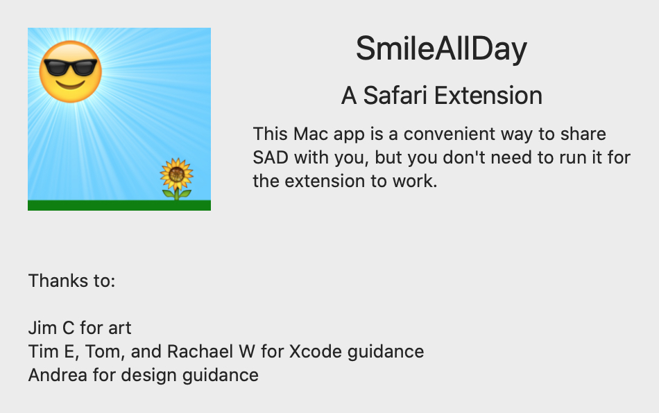 SmileAllDay Safari Extension