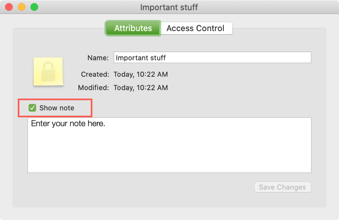 View Secure Note Keychain Access