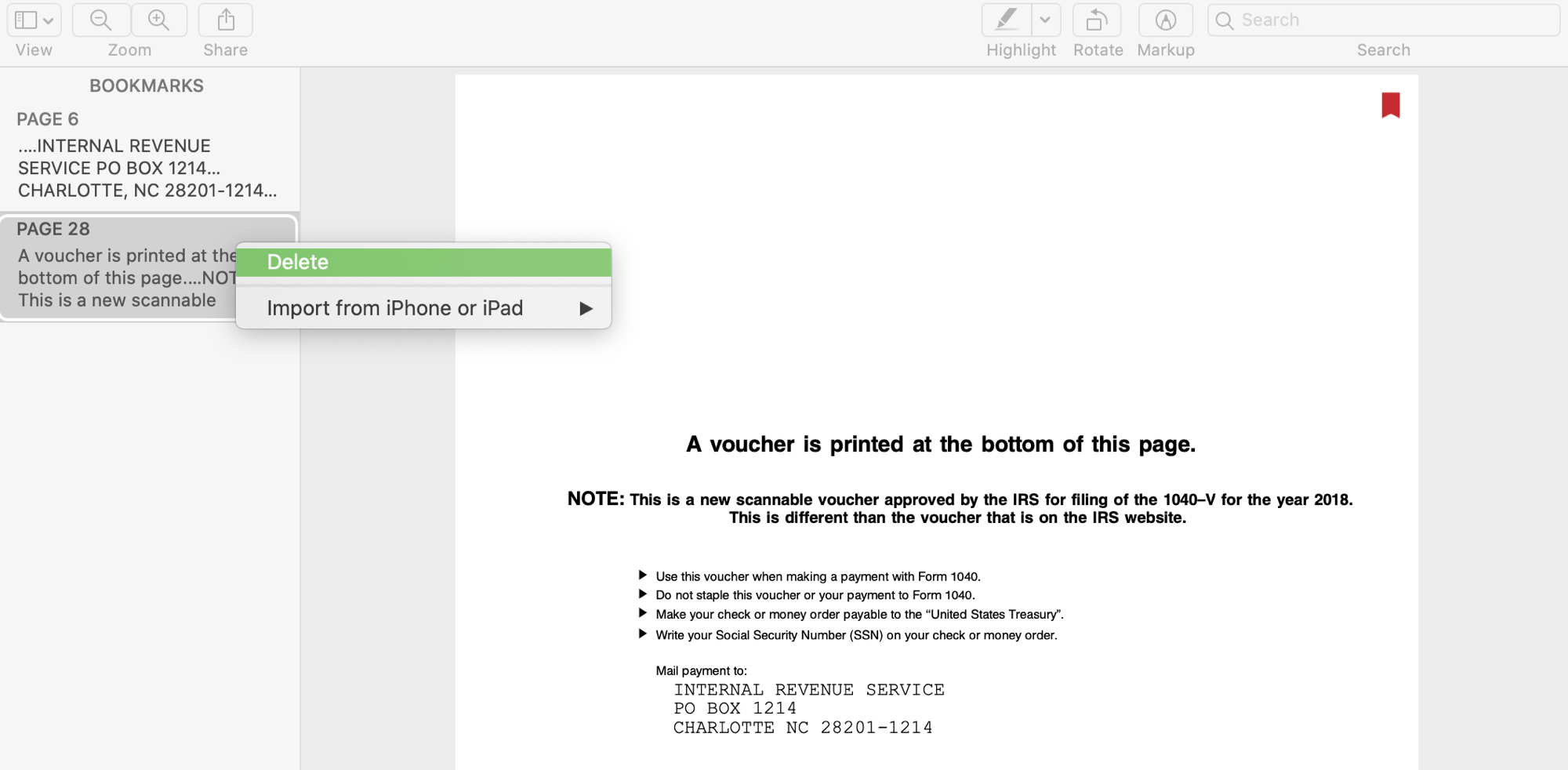 Preview Delete Bookmark from PDF