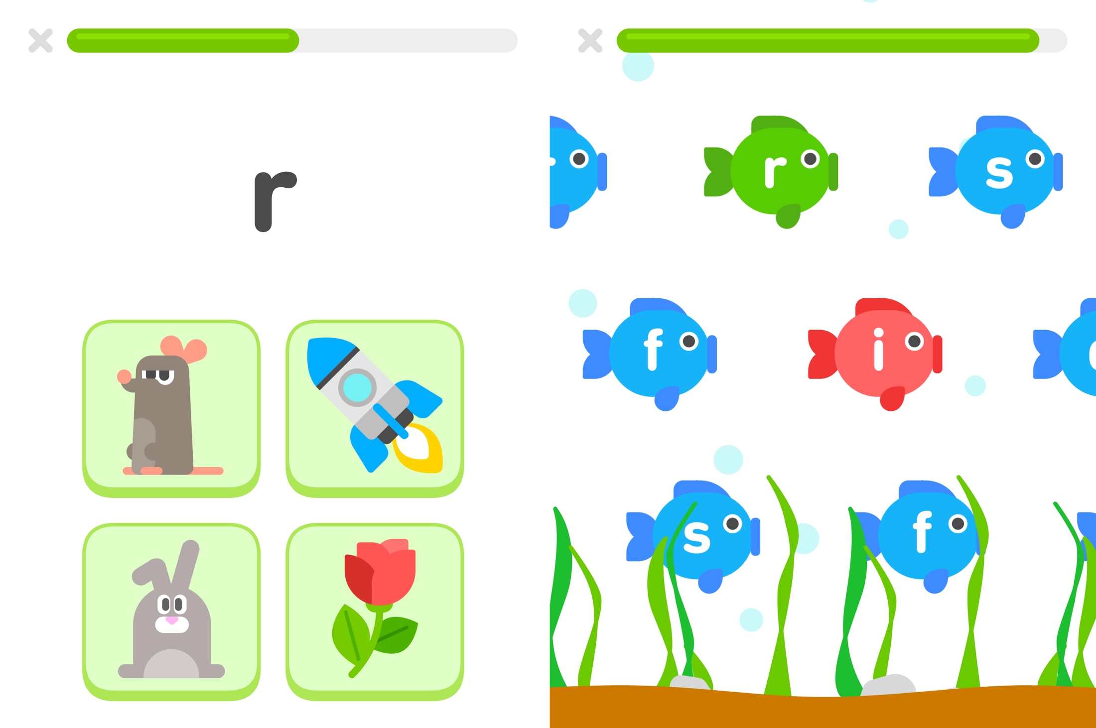 Duolingo ABC Letter R iPad