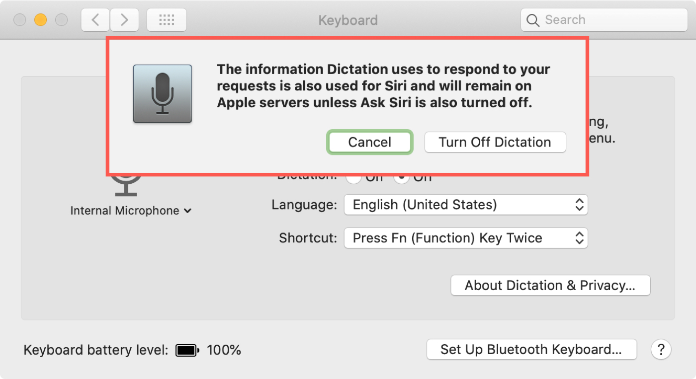 enabling dictation on mac