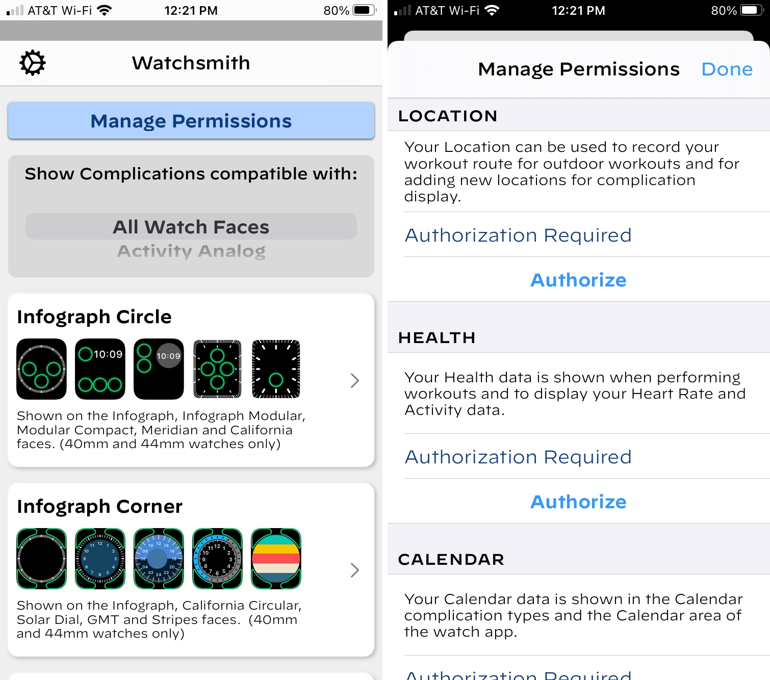 Watchsmith Manage Permissions