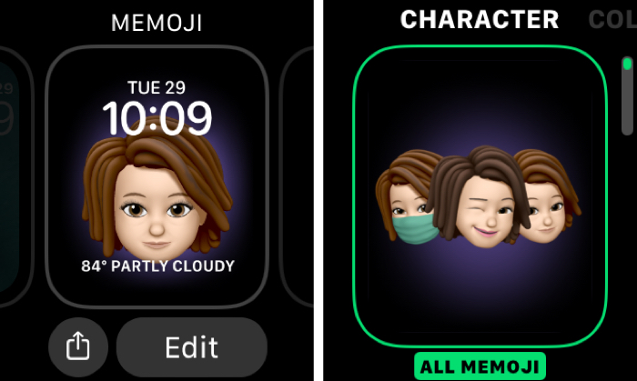 Customize a Memoji Watch Face