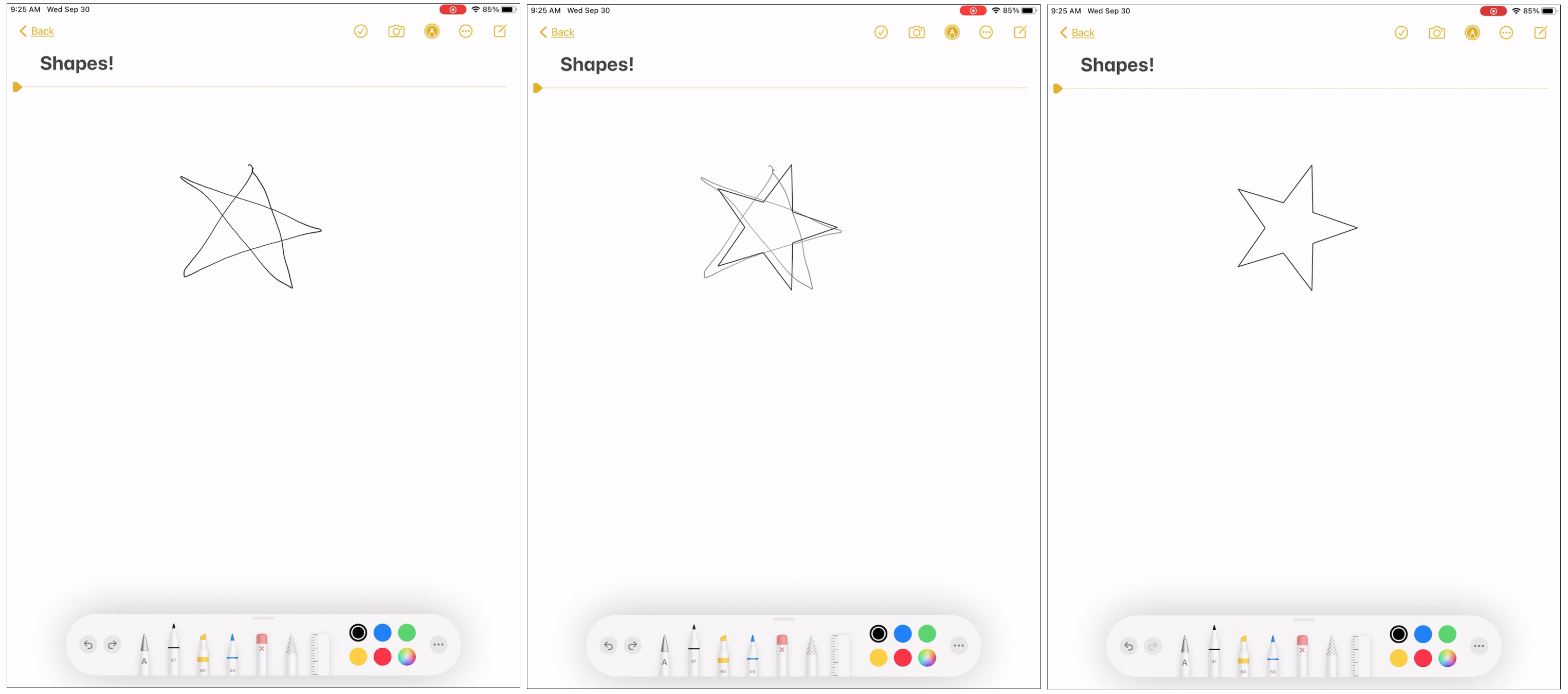Shape Recognition iPad Star