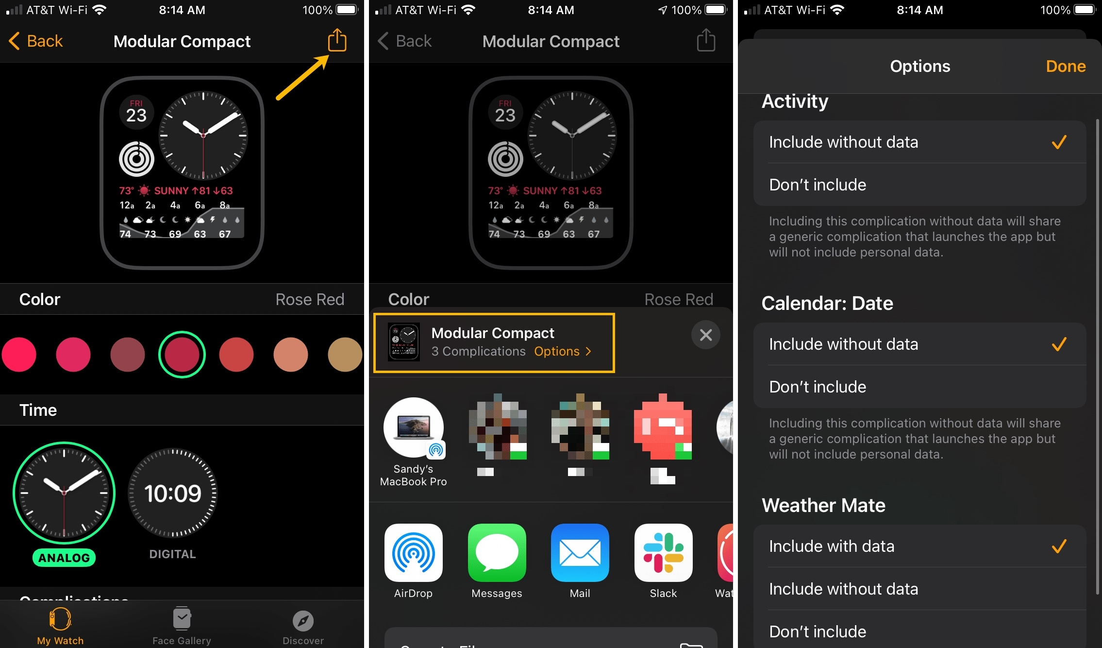 Share Watch Face From iPhone