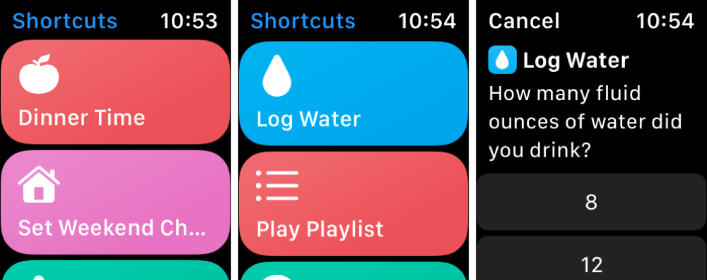 Shortcuts App on Apple Watch